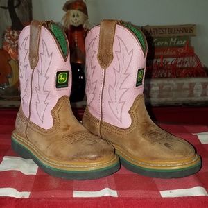 Girls John Deere Cowgirl Boots Size 10